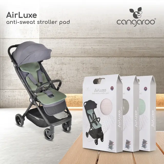 Cangaroo Αντι-ιδρωτικό Κάλυμμα Καροτσιού Anti-Sweat Stroller Pad AirLuxe Grey 3800146271961 3