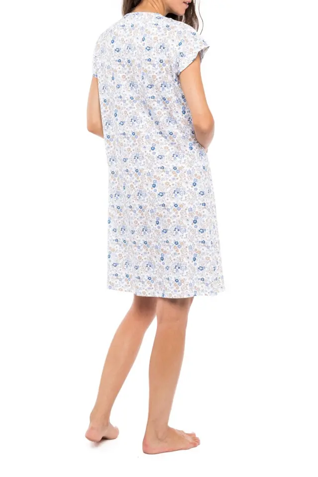 S1156 - Type - NIGHTGOWN V BLUE FLOWER - S 3