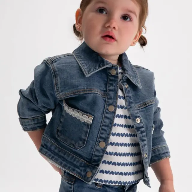 Baby 6 μηνών έως 4 ετών Τζάκετ τζιν σκούρο - 4Ε
