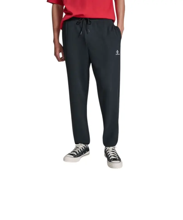 Converse - Ανδρικό Παντελόνι Φόρμας Embroidered Star Chevron Standard-Fit CVM5B873-001 Μαύρο - S