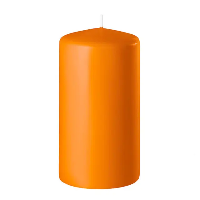 Κερί κορμός πορτοκαλί ματ 7X14cm HomeGuru WL212