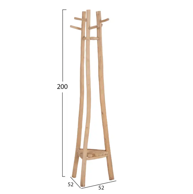 ΚΑΛΟΓΕΡΟΣ ΜΕ 3 ΚΟΛΩΝΕΣ FB94881 ΞΥΛΟ TEAK ΣΕ ΦΥΣΙΚΟ 52x52x200Υεκ. 2