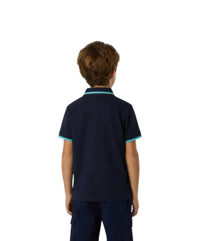 North Sails - Παιδικό Κοντομάνικο Μπλουζάκι Polo Logo Patch 794490-000-0802 Μπλε Ναυτικό 3