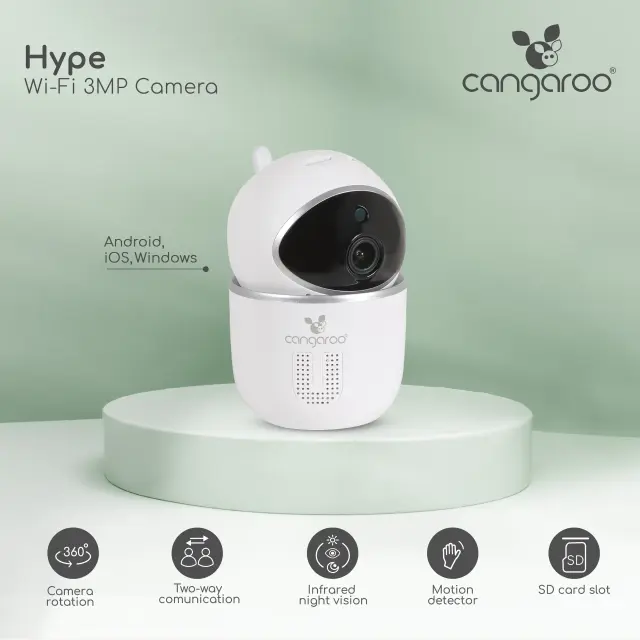 Ενδοεπικοινωνία Με Κάμερα 2 Δρόμων Wi-Fi 3MP Hype Cangaroo 3800146272791 2