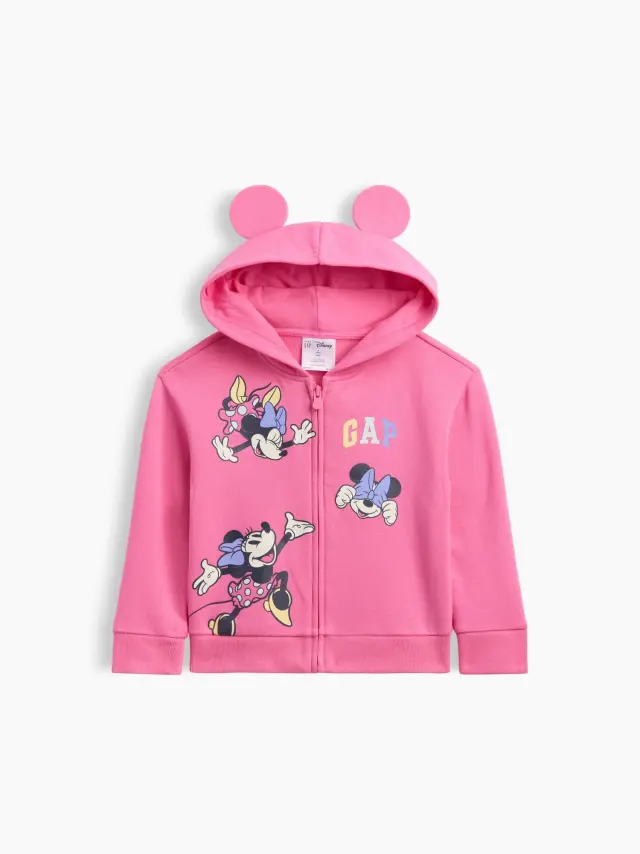 Βρεφικό & Νηπιακό Φούτερ babyGap × Disney Minnie Mouse Χαλαρής Γραμμής Love letter pink