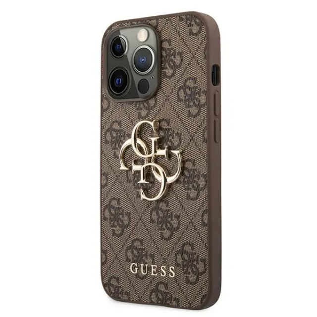 Guess iPhone 13 Pro / 13 6,1″ καφέ/brown hardcase 4G Big Metal Logo