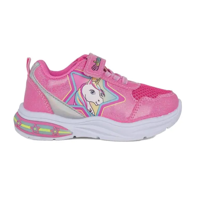 Modum Παιδικά Sneakers Unicorn με Σκρατς και Φωτάκια Ροζ