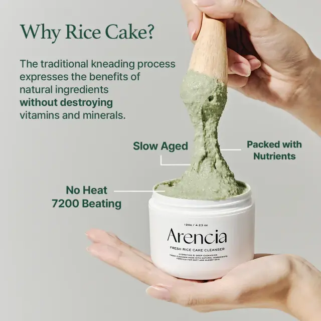 Arencia Fresh Green Rice Mochi Cleanser, Ενυδατικό Καθαριστικό Προσώπου για Διπλό Καθαρισμό σε Ένα Βήμα 120 gr 3