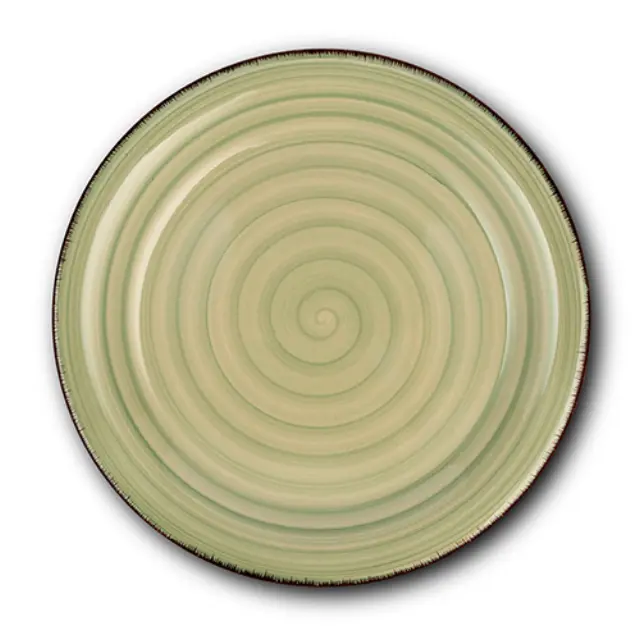 Πιάτο Ρηχό Stoneware "Lines Oil Green" 27cm
