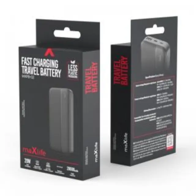 Φορτιστής Ανάγκης Maxlife MXPB-02 20W 20000mAh PD QC Μαύρο N66503 3