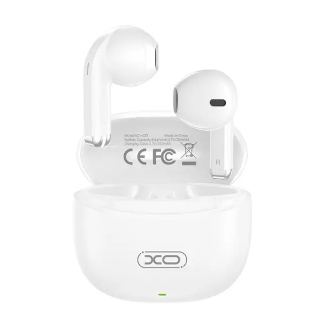 Bluetooth ακουστικά handsfree με θήκη φόρτισης, σε λευκό χρώμα