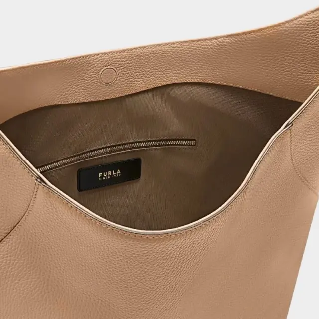 Furla - Γυναικεία Δερμάτινη Τσάντα Ώμου Lara L WB01876-HSF000-YU500 Καφέ 3