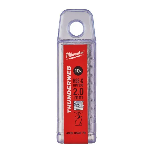 Milwaukee 4932352379 - ΤΡΥΠΑΝΙ ΑΕΡΟΣ ΑΣΗΜΙ HSS-G 2.0mm DIN338 MW 2