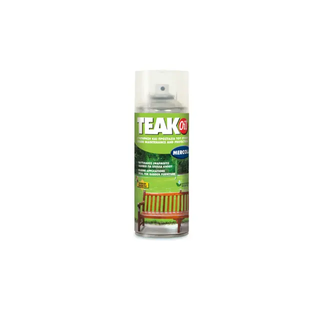 Mercola TEAK OIL SPRAY Προστατευτικό και Συντηρητικό Λάδι για Ξύλα Τeak 400 ml