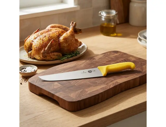 Μαχαίρι Κρέατος Victorinox Fibrox με μήκος λεπίδας 20cm - Yellow 5.5208.20