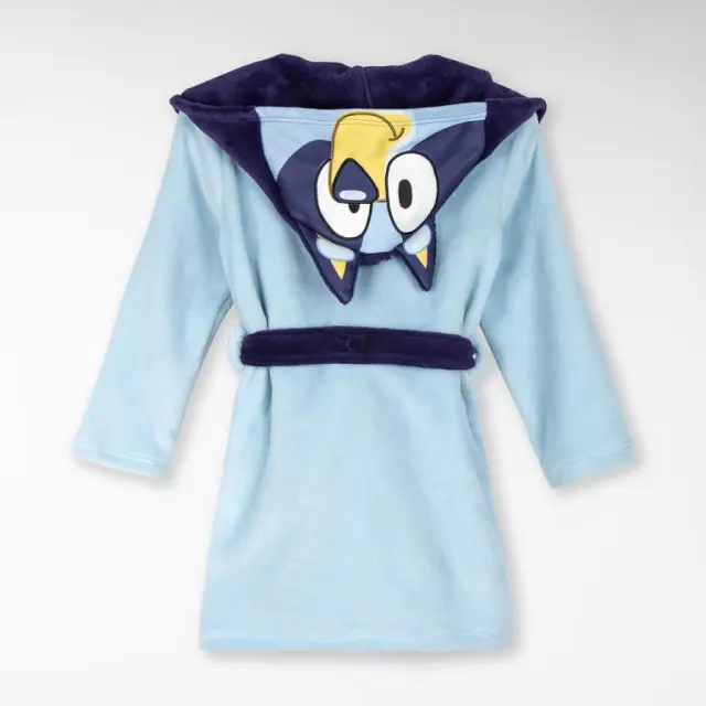 Bluey Smile Bluey Smile Παιδικό μπουρνούζι – Ρόμπα Μπλε 3D με Κουκούλα Μπλε 2