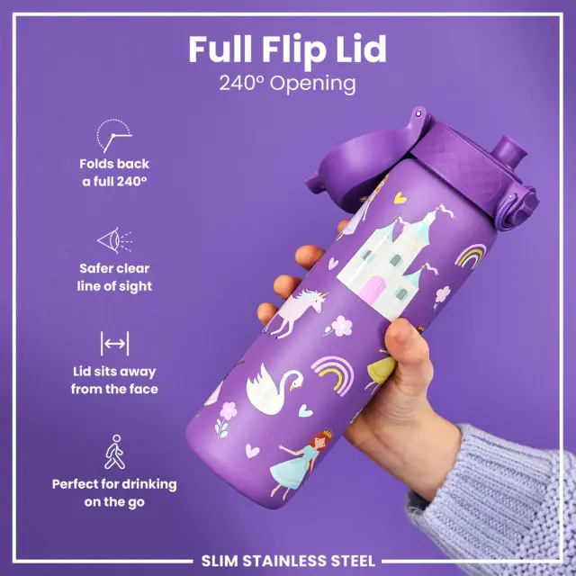 ION8 Slim Θερμός Μεταλλικό 500ml Princess (I8TS500PVPRIN) 2