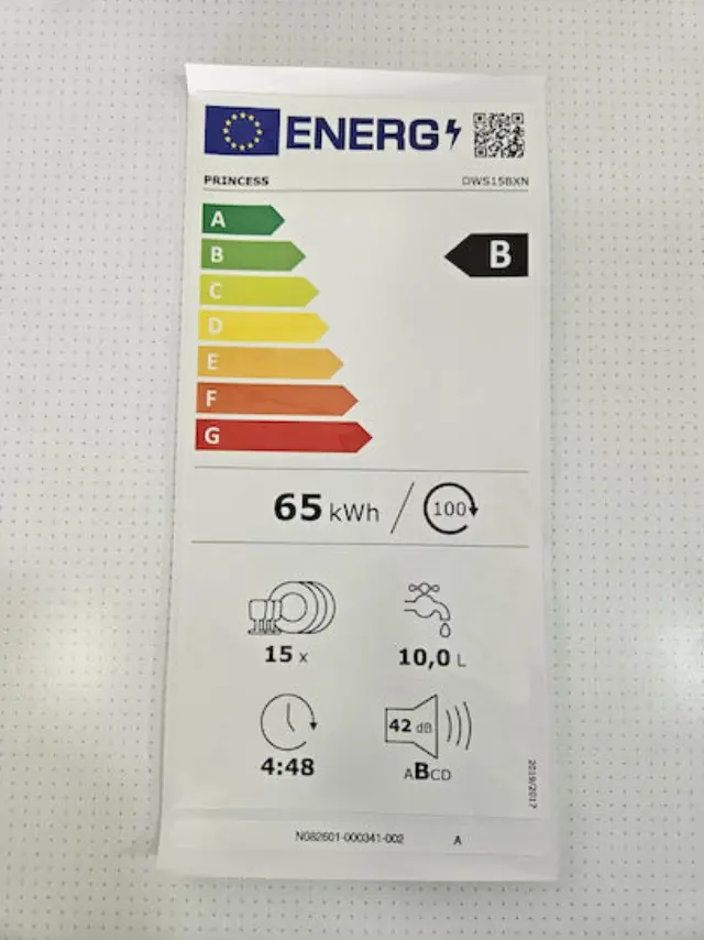 Princess Ελεύθερο Πλυντήριο Πιάτων για 15 Σερβίτσια Dual Wash Π60xY84εκ. Inox DWS15BXN 2