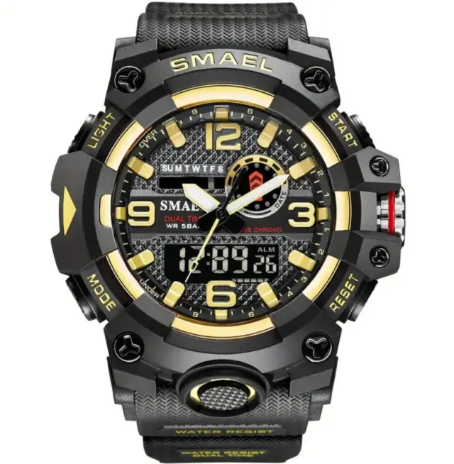 SMAEL Dual Time Digital Watch Multi Function Sports