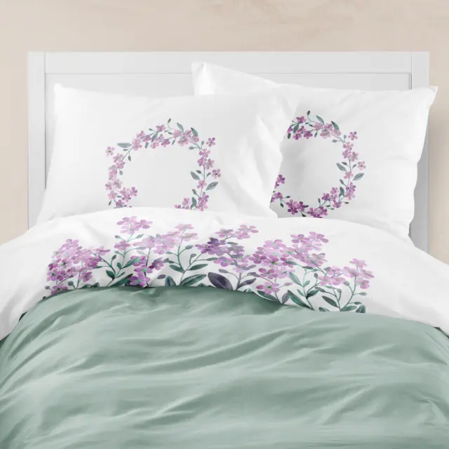 Σεντόνι Digital Print Σετ Forget me Not Υπέρδιπλο Λευκό 220 x 240 cm + (2) 50 x 70 cm Λευκό 220 x 240 cm + (2) 50 x 70 cm 2