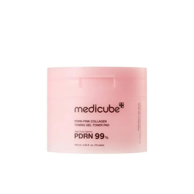 Medicube PDRN Pink Collagen Toning Gel Toner Pad - Επιθέματα εντατικής ενυδάτωσης, σύσφιξης + λάμψης 70 pcs