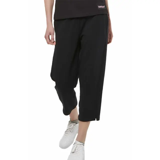 Body Action Women's Crop Wide-Leg Pants Μαύρο 021531-01 (Body Action) - Medium 2