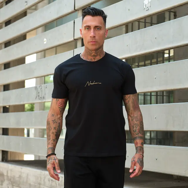 T-shirt Noshame® Μαύρο με τύπωμα - 142501 - XXL