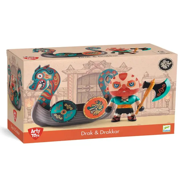 Djeco Arty Toys Φιγούρα Πειρατή με Πλοίο 'Drak & Drakkar' 2