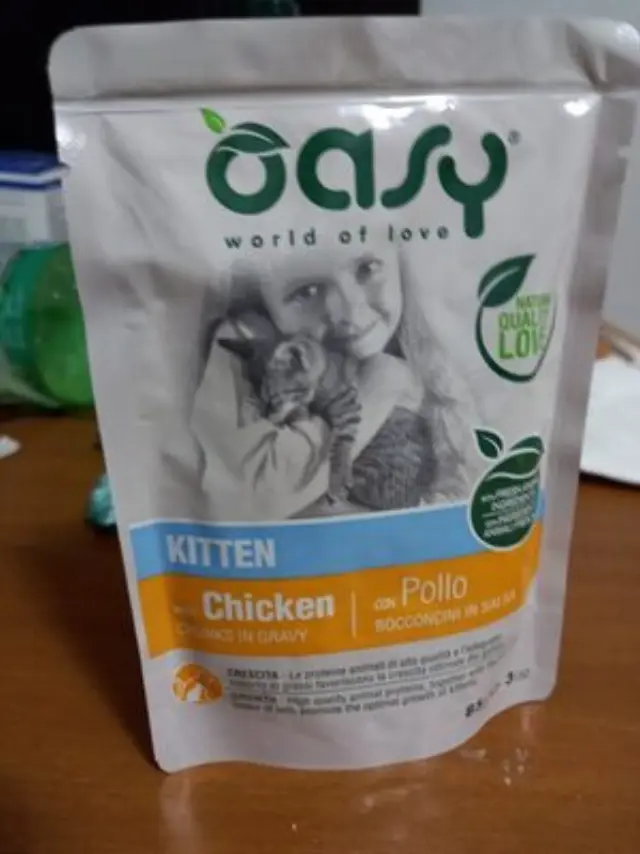 Oasy Cat Lifestage Kitten Φακελάκι Κοτόπουλο 85gr Μονόχρωμο