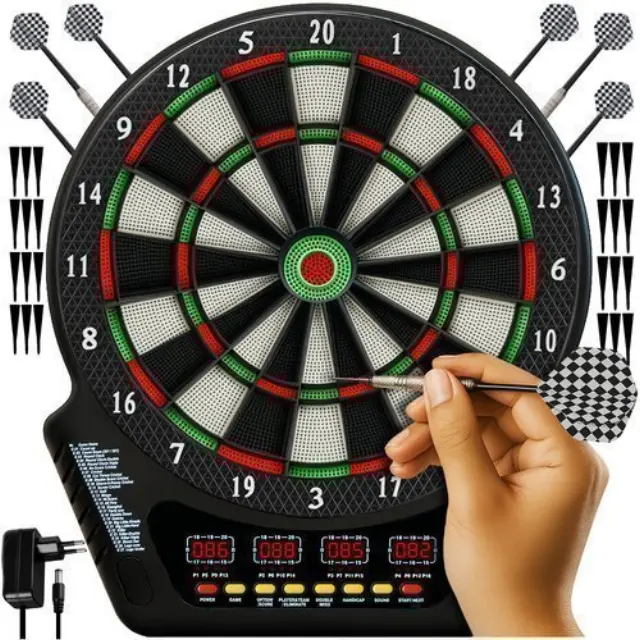 Trizand Ηλεκτρονικός Στόχος Dart LED Οθόνες, 6 Βελάκια και 24 Ανταλλακτικές Μύτες