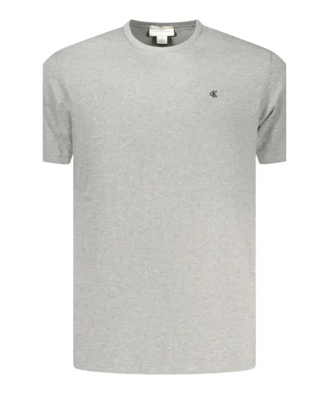 Calvin Klein - Ανδρικό T-shirt Classic Monogram Tee Regular Fit LV04RD254G-P7E Γκρι - XL