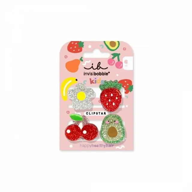 Invisibobble Clipstar Kids Frutti Fun Children's Hair Clip Set 4τμχ