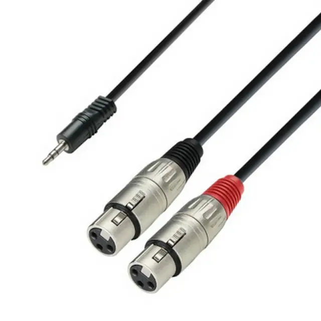 Adam Hall K3YWFF0300 3Star Series Καλώδιο Audio 2xXLR(f) - 1/8 Stereo Jack 3m Μαύρο