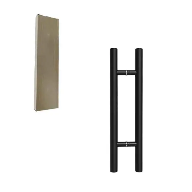 Λαβή Γυάλινης Πόρτας Λαβή Μαύρη 60cm – Black Door Handle 022045