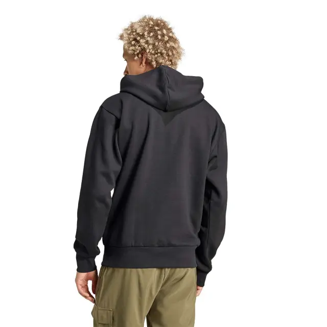 adidas Sportswear Men's Big Logo Fleece Hoodie Μαύρο - Άσπρο IN6159 (adidas Sportswear) 2