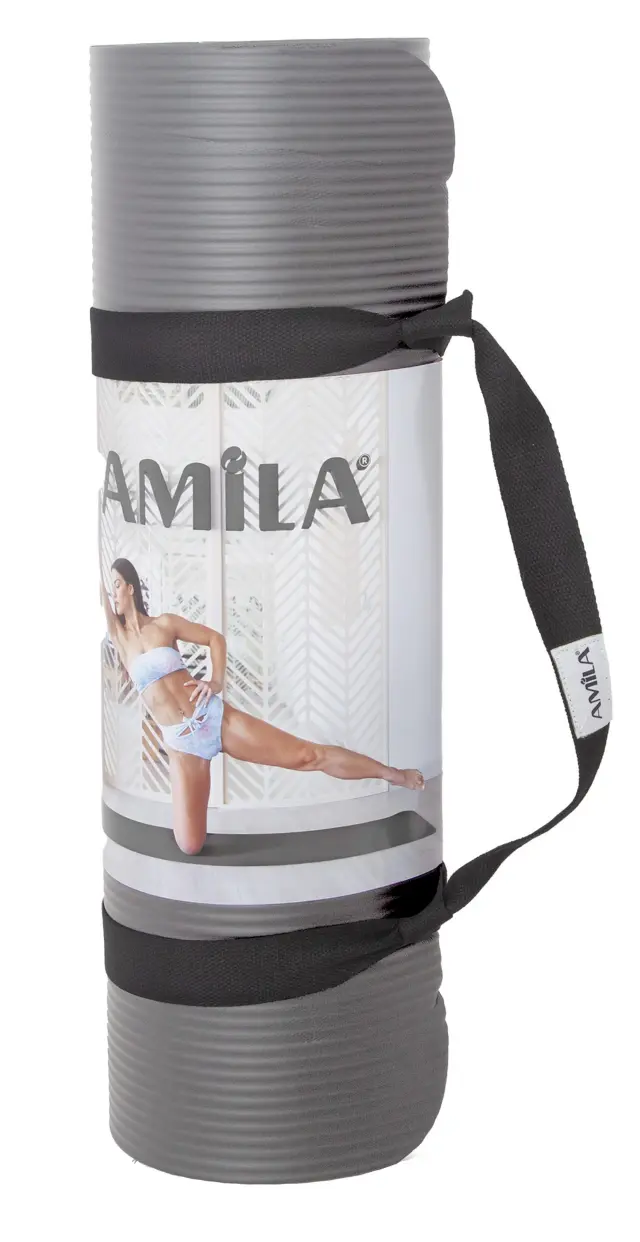 AMILA Στρώμα Γυμναστικής NBR 15mm 90Kg 183cm Γκρι (95911) 2