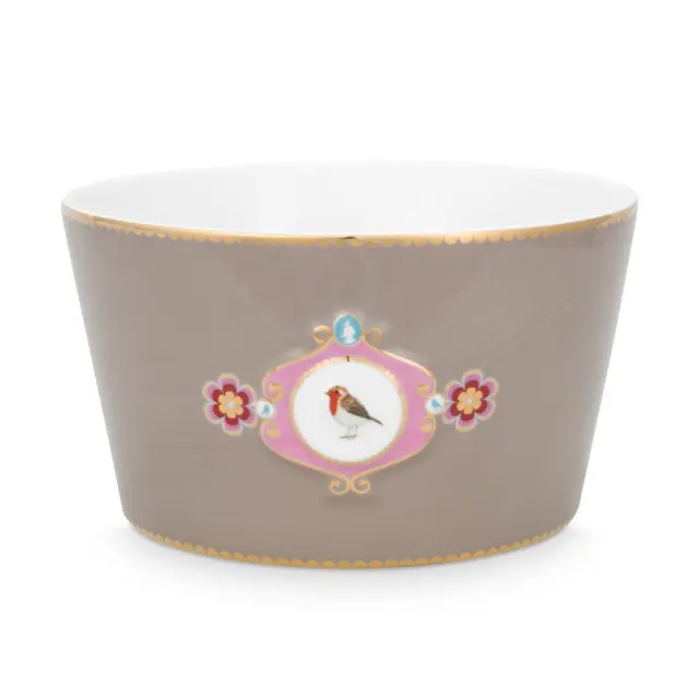 Pip Studio Σαλατιέρα / Μπωλ15cm Love birds (χακί)