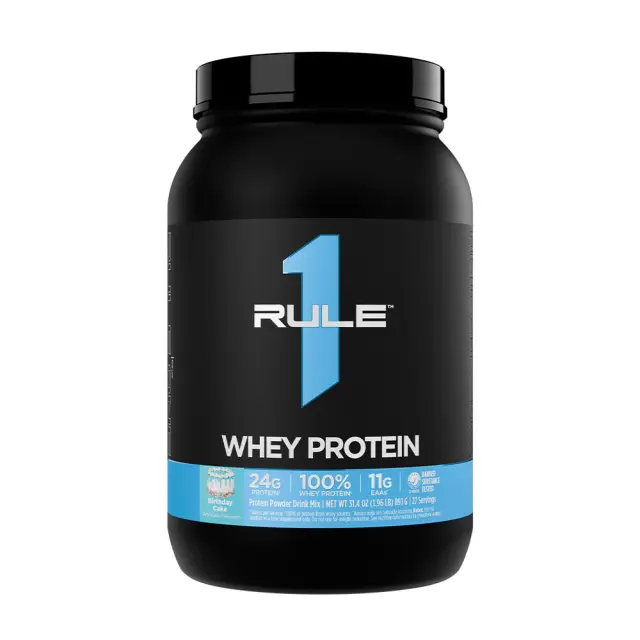 Rule1 Whey Protein Birthday Cake, 2 lbs