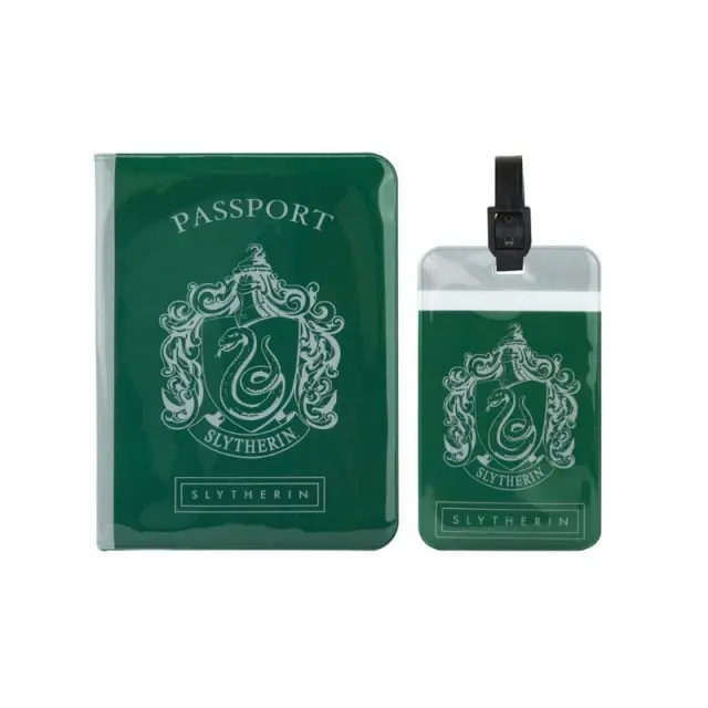Cinereplicas® Harry Potter Slytherin Σετ Θήκη Διαβατηρίου και Βαλίτσας