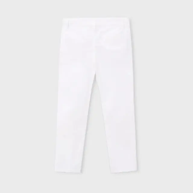 Mini 2 έως 10 ετών Παντελόνι μακρύ chino καπαρτινέ λευκό 3