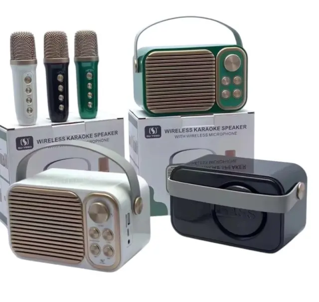 Ασύρματο ηχείο Bluetooth με μικρόφωνο Karaoke - YS-104 - 887295 - Dark Grey 2
