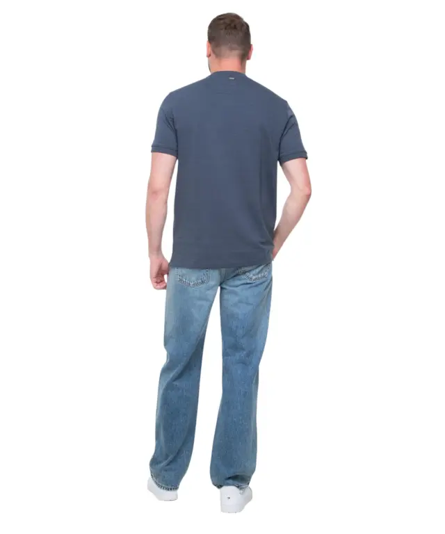 Guess - Ανδρικό Ανδρικό Κοντομάνικο T-Shirt M6YP14K4392-G7HT Μπλε/Γκρι 2