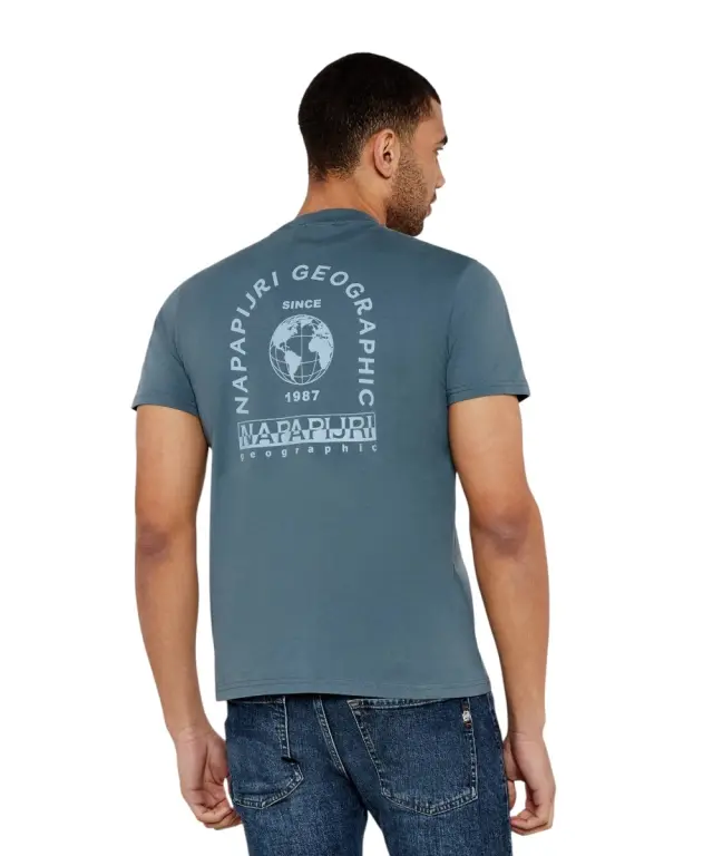 Napapijri - Ανδρικό T-shirt S-Dati Regular Fit NP0A4IE2-G1Y Πετρόλ - L 2