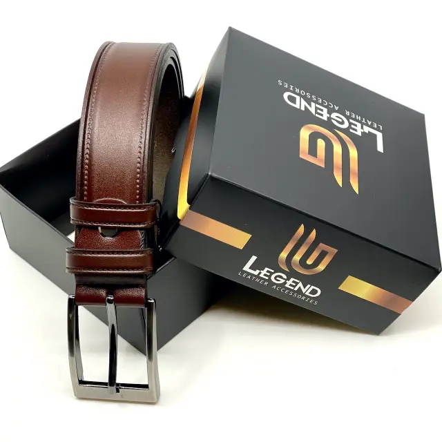 Καφέ Δερμάτινη Ζώνη Full Grain 3,5 cm - 105cm 2