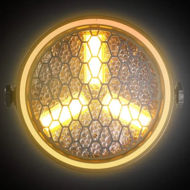 EVOLIGHTS LUMEN PAR spotlight vintage retro stage lighting LED DMX 3x30W WW COB + 51x0.2W SMD 5050 RGB ring effect mounting bracket 3