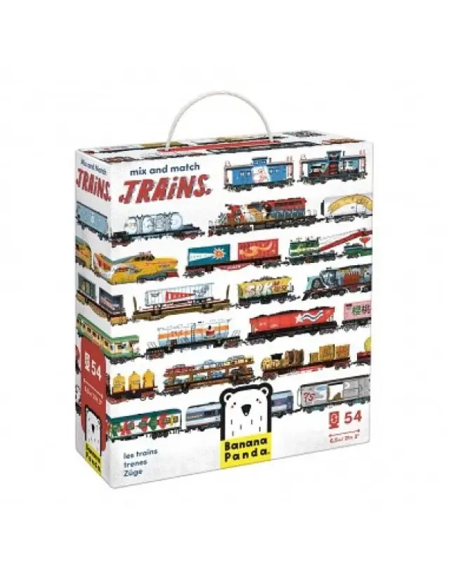 Παιδικό Παζλ Banana Panda Mix and Match Trains 5+ ΠΟΛΥΧΡΩΜΟ - One Size