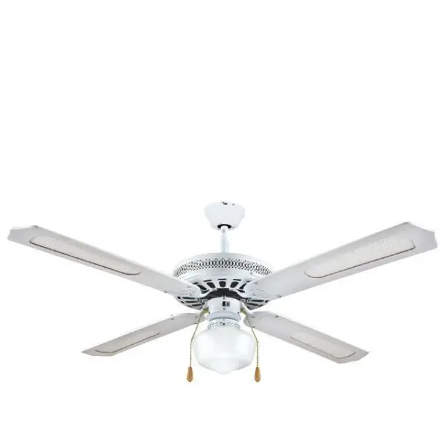 Ανεμιστήρας Οροφής 130cm Λευκός 1 Φώς 70W Eurolamp Ferrara 147-29000