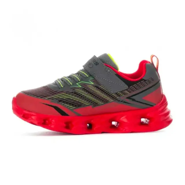 Skechers Boy's S Lights Vortex 2.0 Veltrox Γκρι - Κόκκινο 400605L-RDCC (Skechers) 2