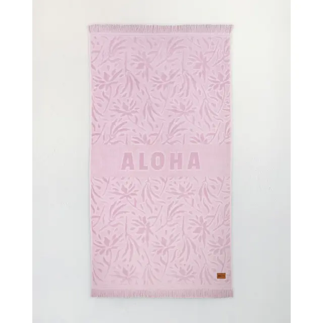 Πετσέτα Θαλάσσης 90x160 420gsm Nima Kiui Jacquard Pink 100% βαμβακερό