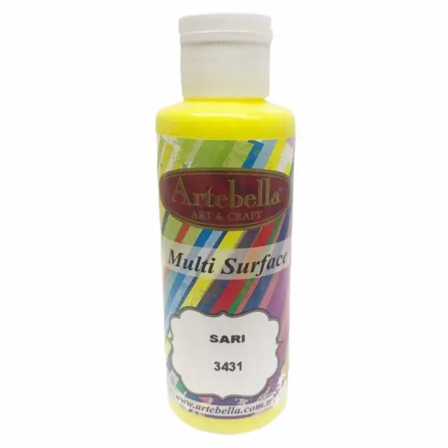 Artebella Ακρυλικό Χρώμα Multi Surface - 3431 Yellow - 130ml